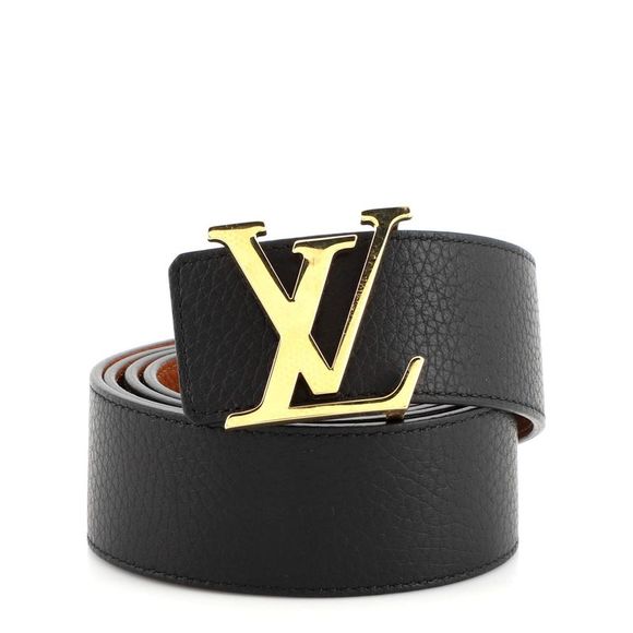 Louis Vuitton LV Pyramide Stripes 40mm Reversible Belt - Polished Gold Buckle